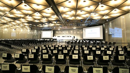 Der Verhandlungssaal für den bevorstehenden Loveparade Prozess ist am 28.10.2017 in Düsseldorf