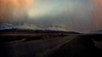 Ortsausgang in Svalbard, Norwegen.