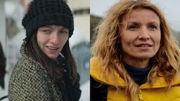 Merve Dizdar als Nuray und Alexandra Lamy als Thelma in undartierten Filmszenen der beiden Filme "Auf trockenen Gräsern" (l) und "Das Zimmer der Wunder" (r).