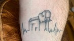 Der Glaselefant im Maximilianpark Hamm als Tattoo