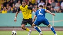 Paris Brunner (links) von Borussia Dortmund im Finale um die deutsche A-Junioren-Meisterschaft gegen die TSG Hoffenheim.